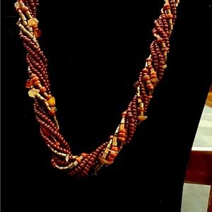 NWOT Coldwater Creek Orange and Copper Colors Necklace